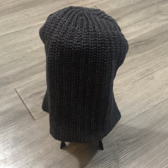 Love Your Melon Charcoal Gray “Beanie” with Leather Patch Beanie - Picture 2 of 7